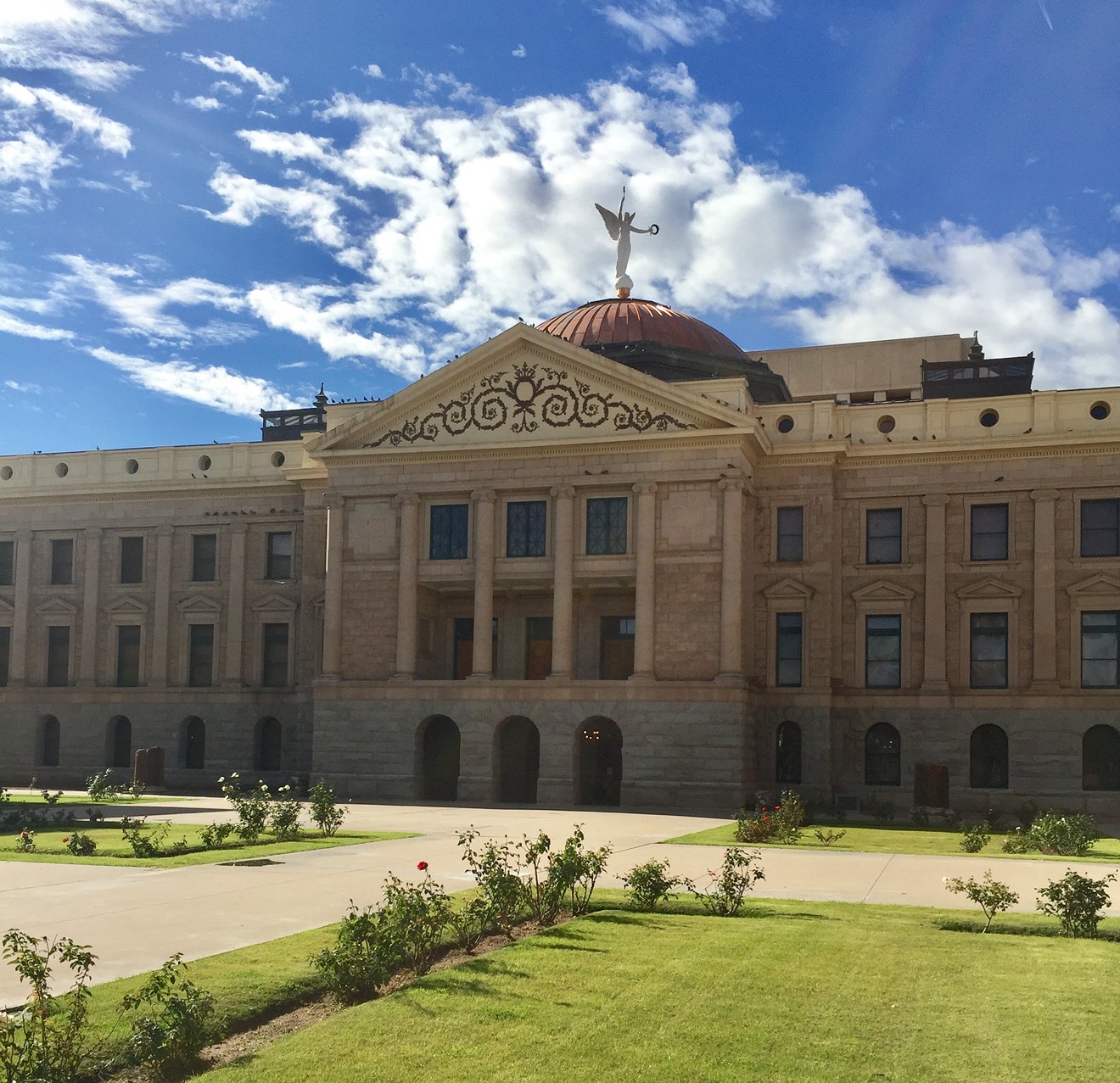 The dome above the Arizona Capitol Museum features more than 2,000 square feet of copper.