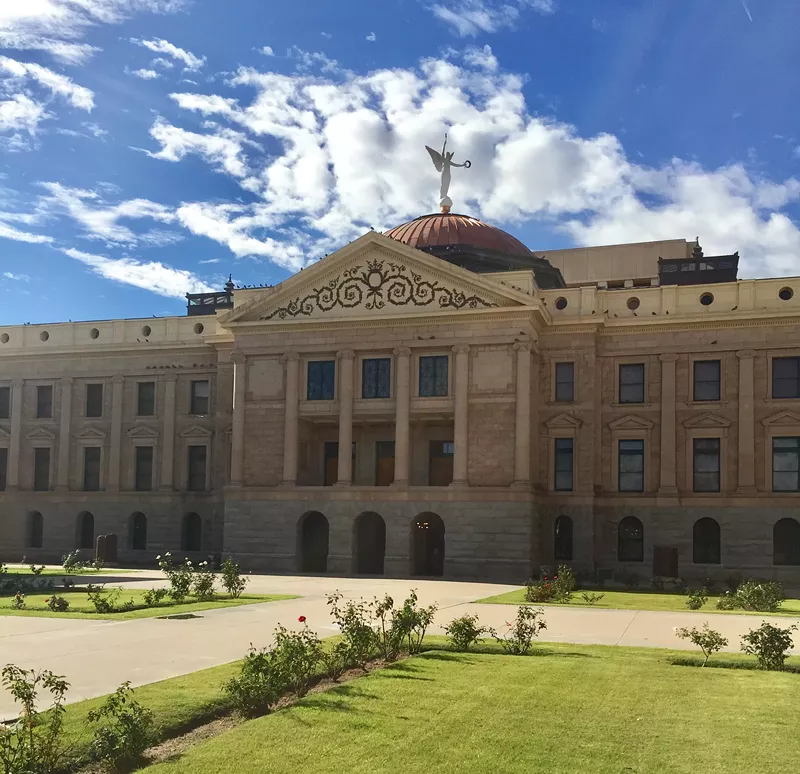 Image: The dome above the Arizona Capitol Museum features more than 2,000 square feet of copper.