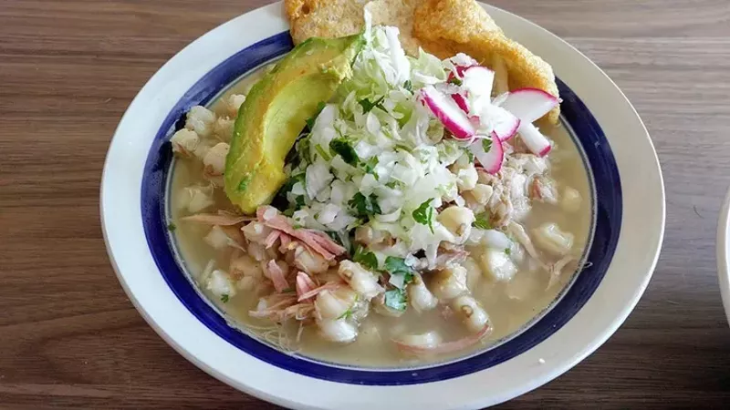 Image: The award-winning pozole at Pozoleria Mexican Food.