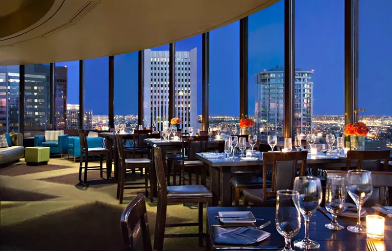 Image: Four decades of killer Phoenix view from Compass Arizona Grill.