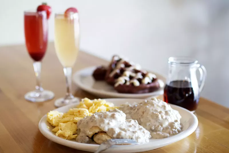 Image: T.C. Eggington's is serving up the Biscuits 'N' Gravy Blitz every day.