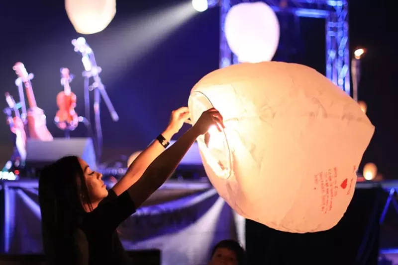 Image: Lighting up the night at the annual Lantern Fest.