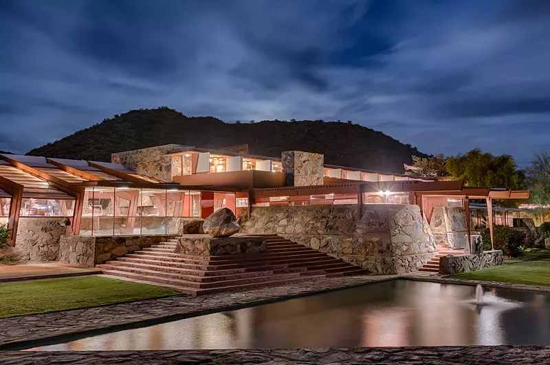 Image: Wright lived in Taliesin West, his winter home and architectural school, from 1937 until he died at the age of 91. June 8, 2017, will mark the 150th anniversary of his birthday.