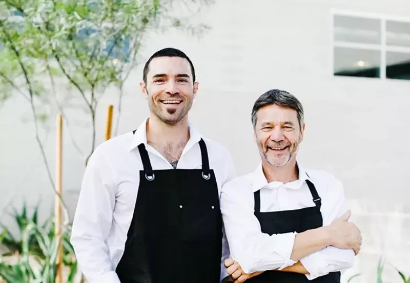 Image: Nick Addante (left) and Luigi Paroli of Arcadia Meat Market.