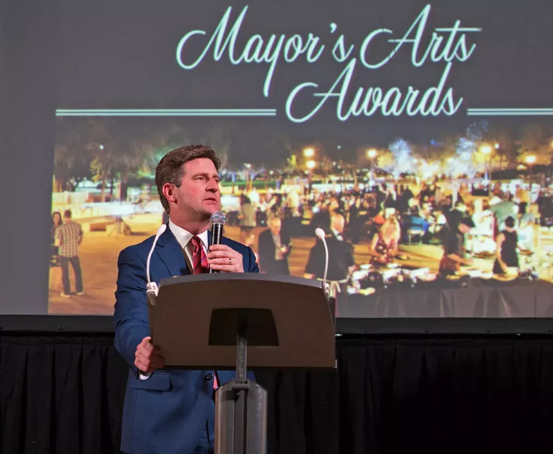 Image: Phoenix Mayor Greg Stanton speaks during a pervious Mayor's Arts Awards ceremony,