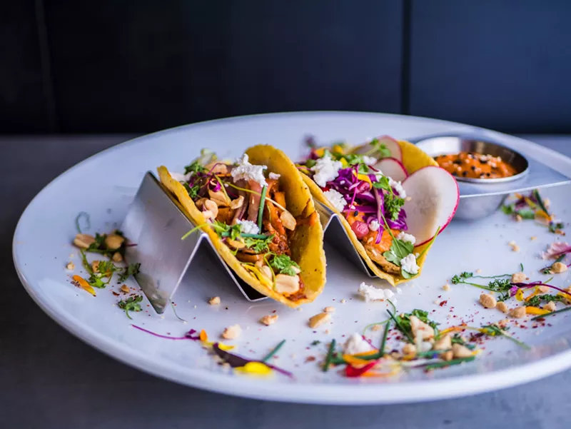 Image: Tapas tacos at Casa Terra.