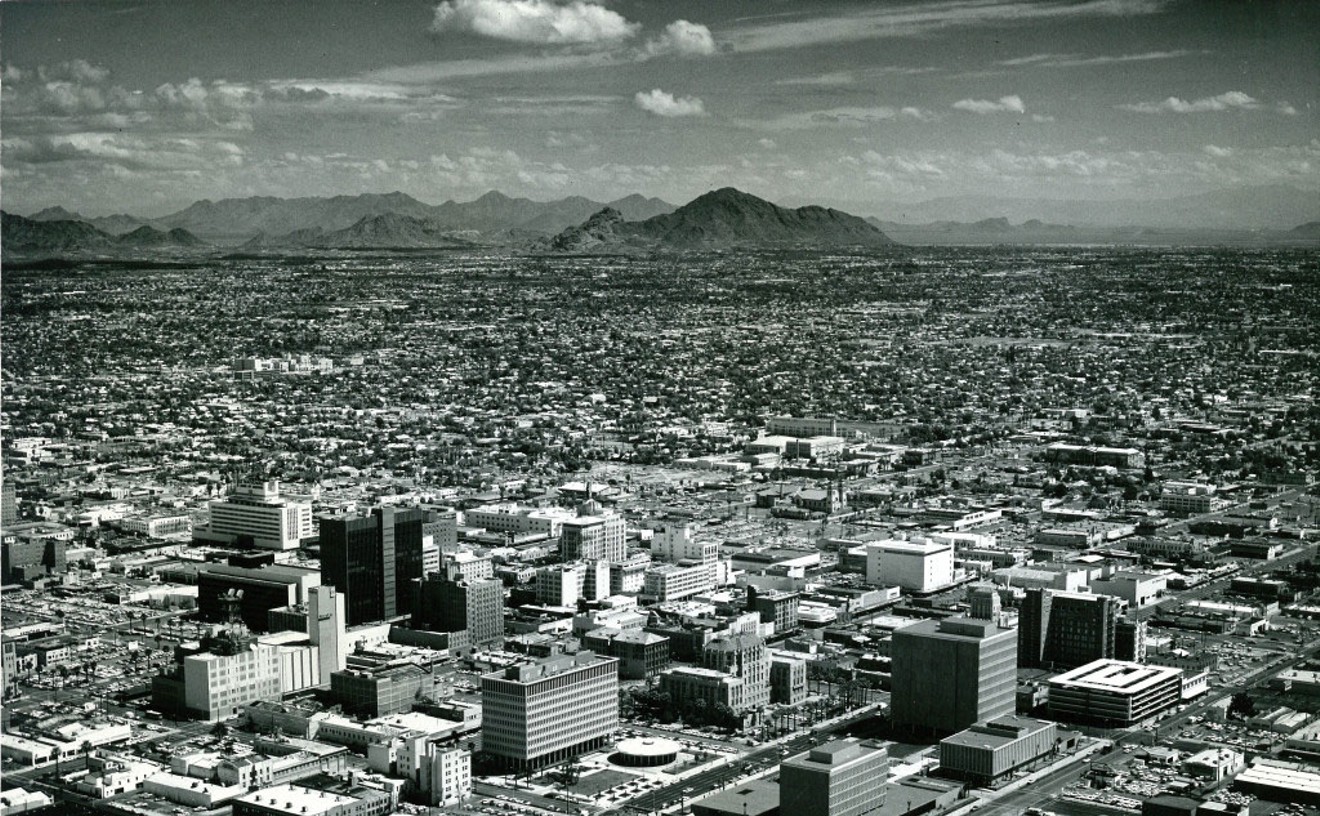 Looking back at the Phoenix skyline, from 1889 to today