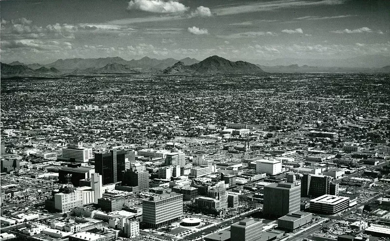 Image: Looking back at the Phoenix skyline, from 1889 to today