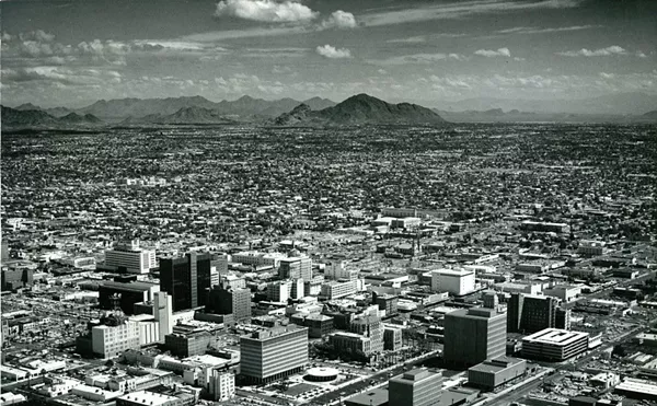 Image: Looking back at the Phoenix skyline, from 1889 to today