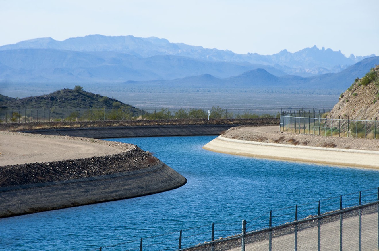 The Central Arizona Project canal.