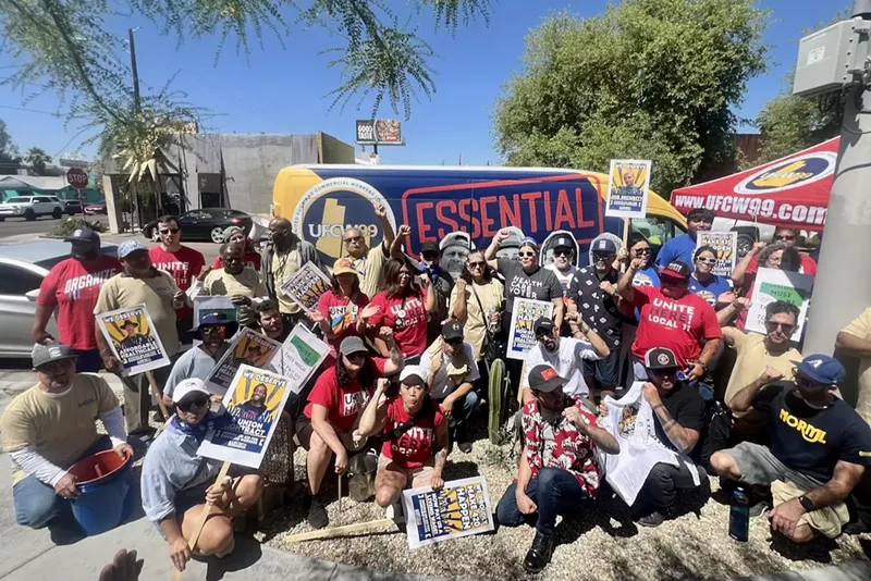 Image: Crowd outside Curaleaf Camelback