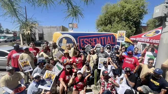 Crowd outside Curaleaf Camelback