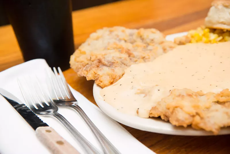 Image: Chicken-fried steak at Texaz Grill.