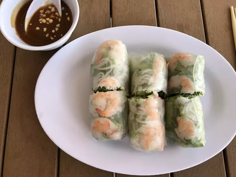 Image: Shrimp spring rolls from Tea Light Cafe