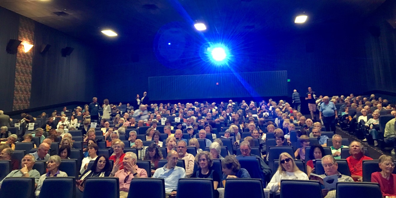 The audience settles in during a screening at the annual Greater Phoenix Jewish Film Festival. The festival runs from Sunday, February 12, through Sunday, February 26, at three Valley Harkins Theatres.