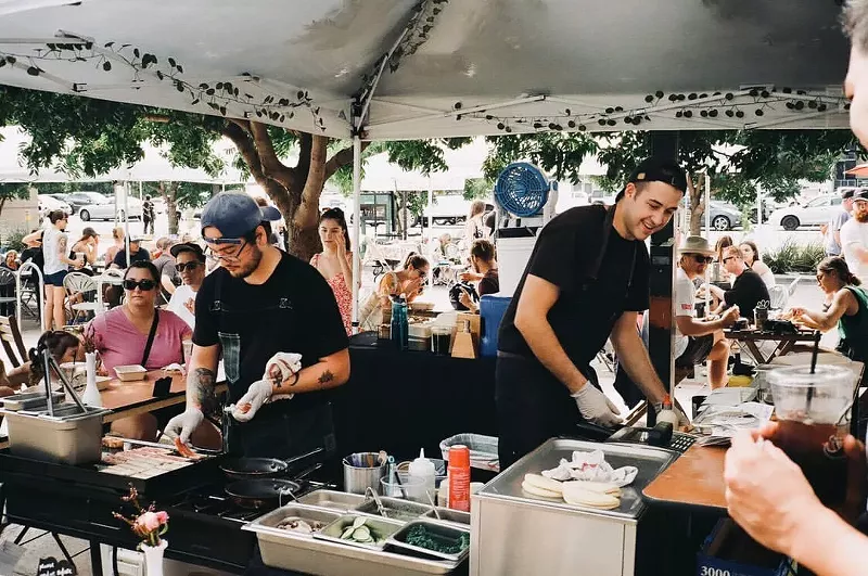 Image: Bao Bar Phoenix usually is set up during the Open Air Market neighboring the Phoenix Public Market Café.