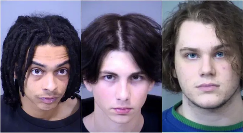 Image: Mugshots of Dominic Turner, Taylor Sherman and William Hines