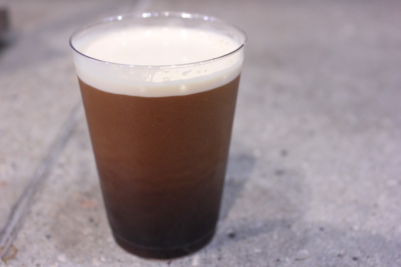 Nitro coffee poured at the ROC2 tasting bar.