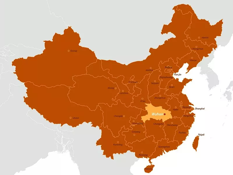 Image: Where the coronavirus outbreak began.