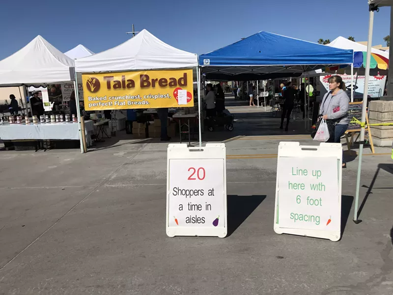 Image: Old Town had about one-third of its usual vendors ... and far fewer customers.