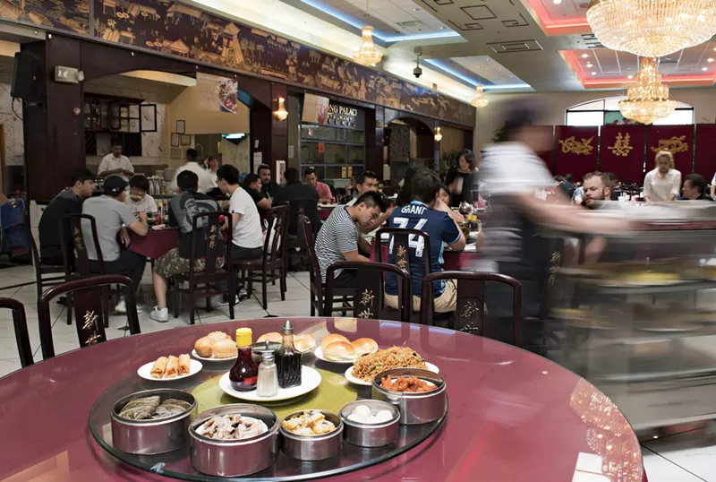 Image: Hungry diners await the dim sum at Mekong Palace Restaurant.