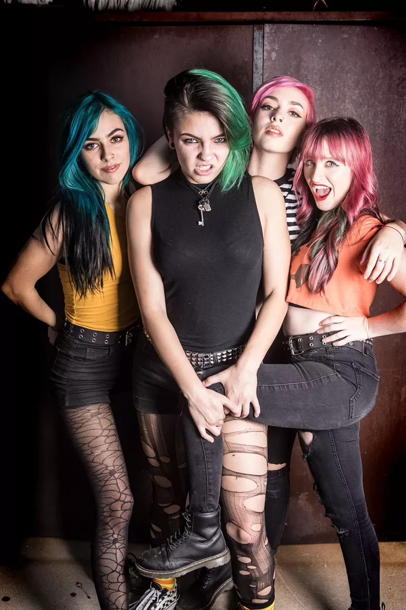 Image: Alex Snowden, Sydney Dolezal, Nicole Rich, and Meghan Herring are Doll Skin.