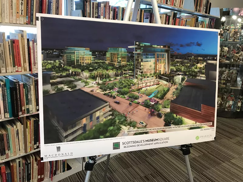 Image: One of several renderings shown during a community open house for the Museum Square project.