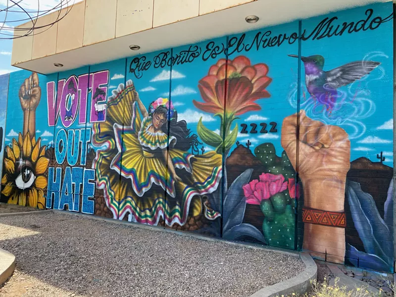 Image: Look for this collaborative mural at The Hive.