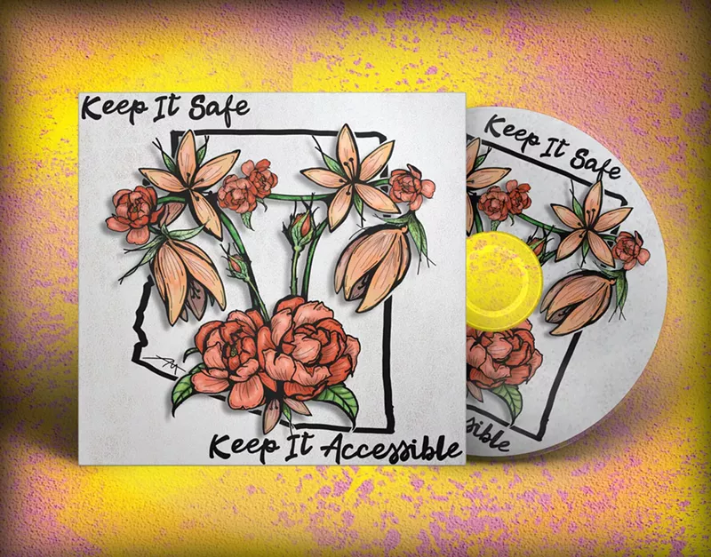 Image: Purchasers of the hard-copy CD will also receive a free button.