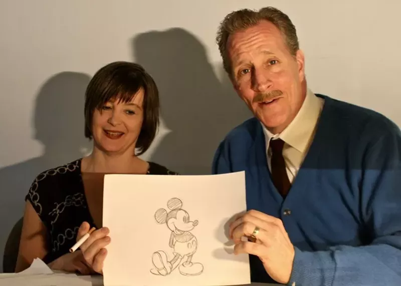 Image: Storme Sundeberg as the daughter and Matt Zimmerer as Walt Disney.