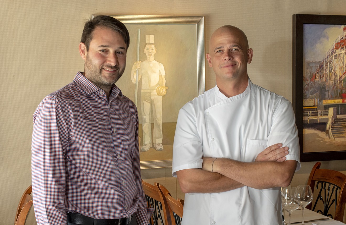 Atlas Bistro part-owner Todd Sawyer and Chef Cory Oppold. Oppold has recently launched Simmer Down, an at-home gourmet dining experience.