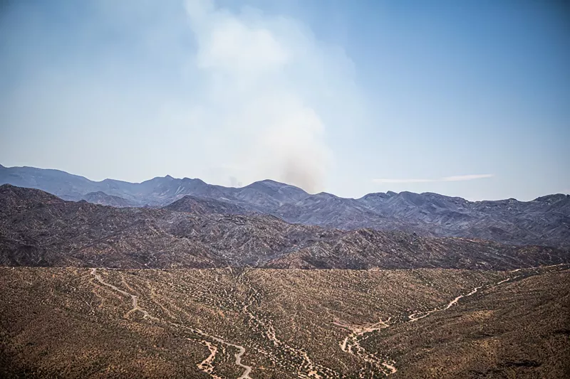 Image: The Woodbury Fire, seen on June 28, 2019, burned close to Apache and Canyon lakes on the Salt River.