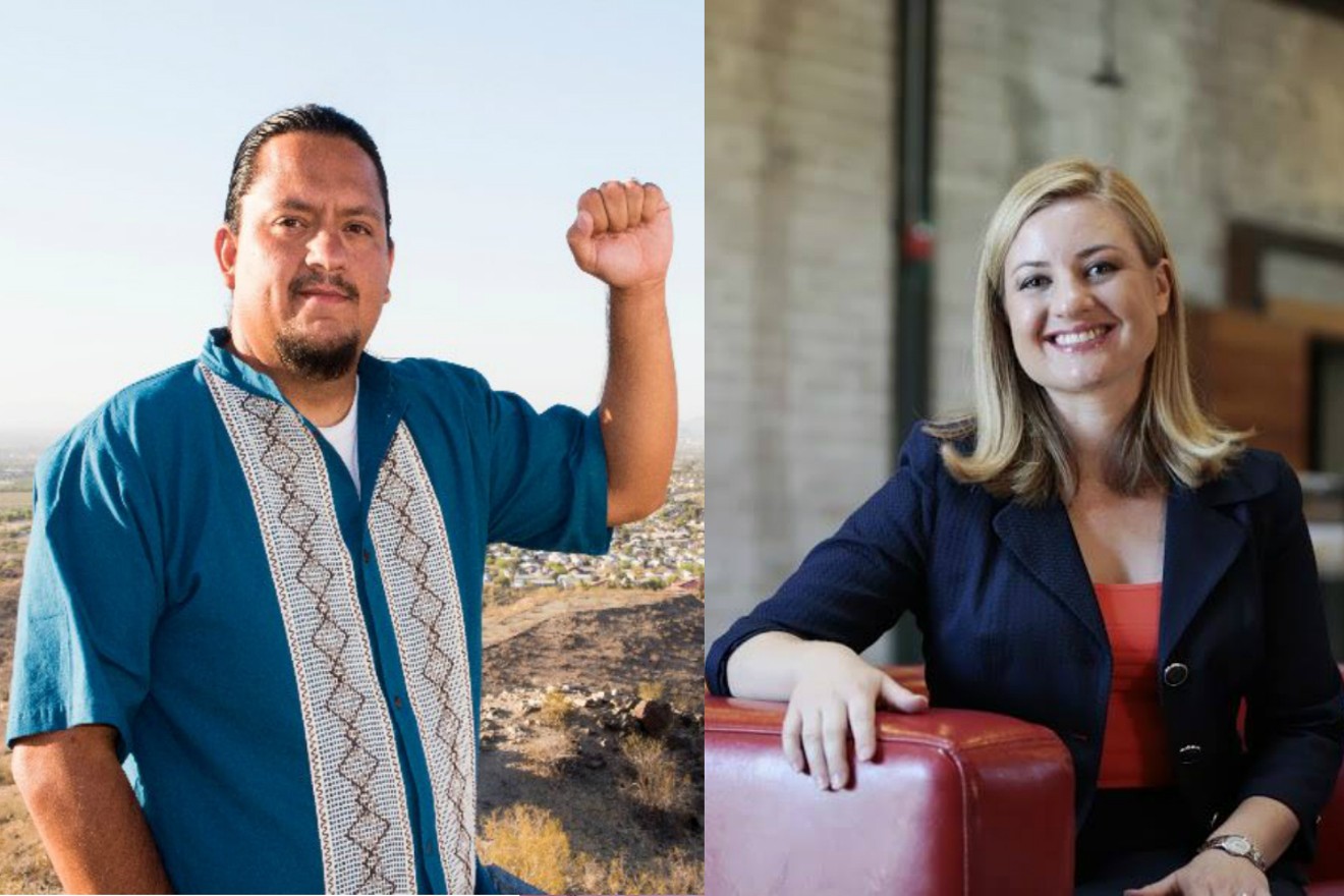 Council Member Carlos Garcia (left) and Mayor Kate Gallego (right).