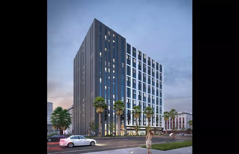 Image: Attorney Nick Wood presented this rendering to the Downtown Voices Coalition.