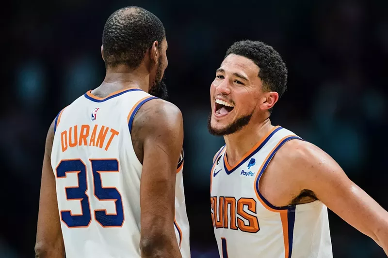 Image: kevin durant and devin booker