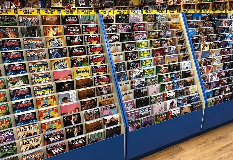 Image: The selection inside All About Books and Comics.