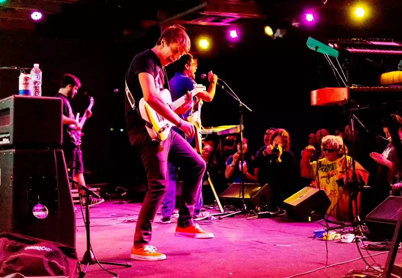 Image: Ryan on stage at Crescent Ballroom with Bear Ghost.