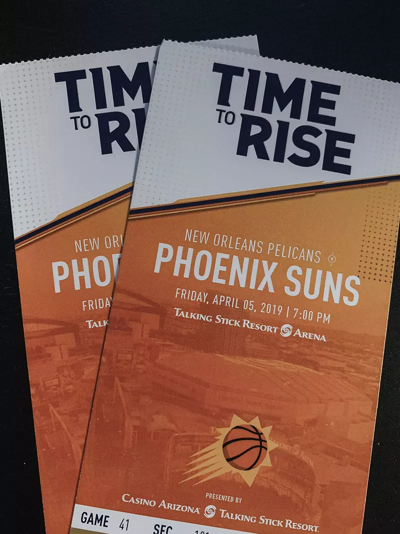 Image: Between 2017 and 2019, about 18 of every 5,000 tickets to Phoenix Suns home games were being sold illegally by a Cave Creek man who just pleaded guilty to felony offenses in Maricopa County Superior Court. In June, it will be announced how much jail time he gets.