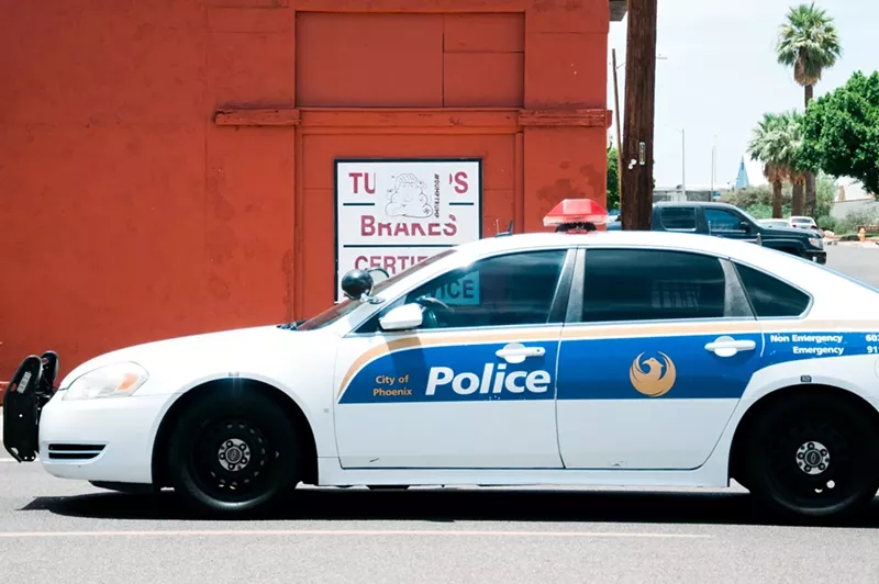 Image: A Phoenix Police Department vehicle.