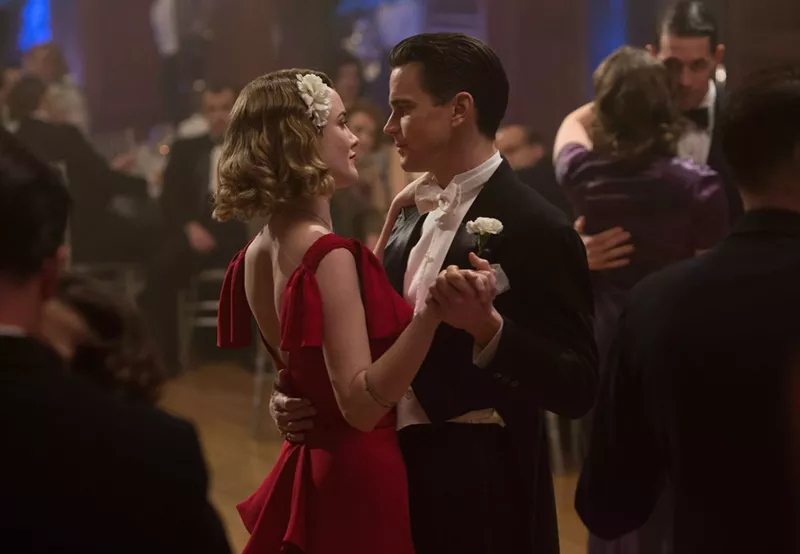 Image: Matt Bomer (right) has a chance to be a "Stahr" in The Last Tycoon but finds himself in a featureless romance with waitress Kathleen (Dominique McElligott).