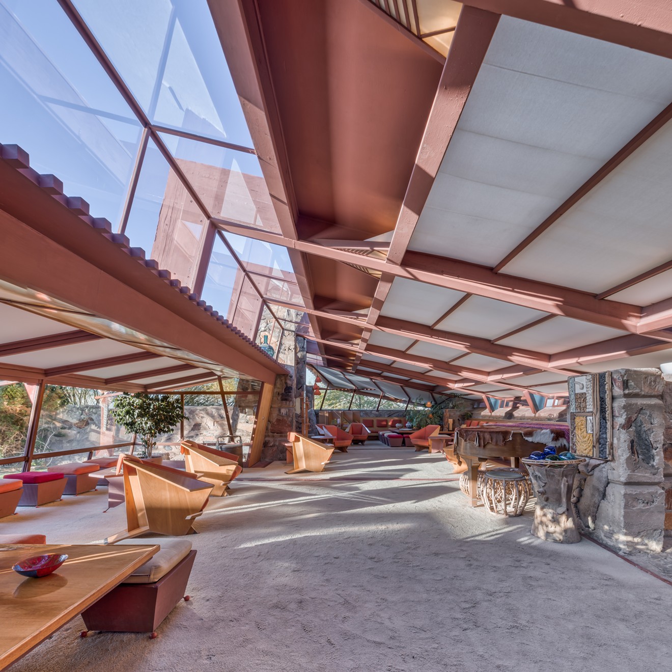 A view of Taliesin West is part of the "Sacred Spaces" exhibit by Phoenix photographer Andrew Pielage, who is chronicling the works of Frank Lloyd Wright.