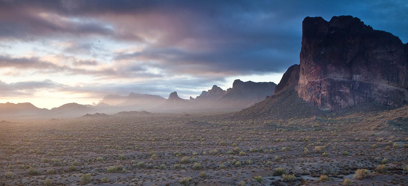 The Eagletail Mountains Wilderness, about 65 miles west of Phoenix.