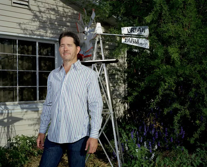 Image: Greg Peterson on the grounds of The Urban Farm.