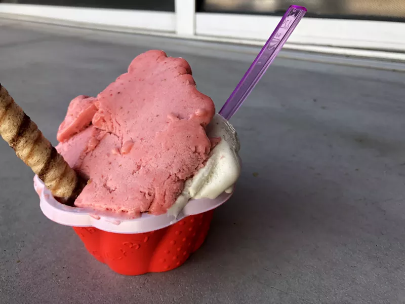 Image: Strawberry and stracciatella gelato from In Perfetto.