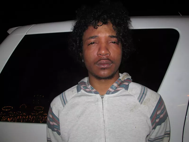 Image: Dante Patterson after being pepper-sprayed by Christopher Meyer