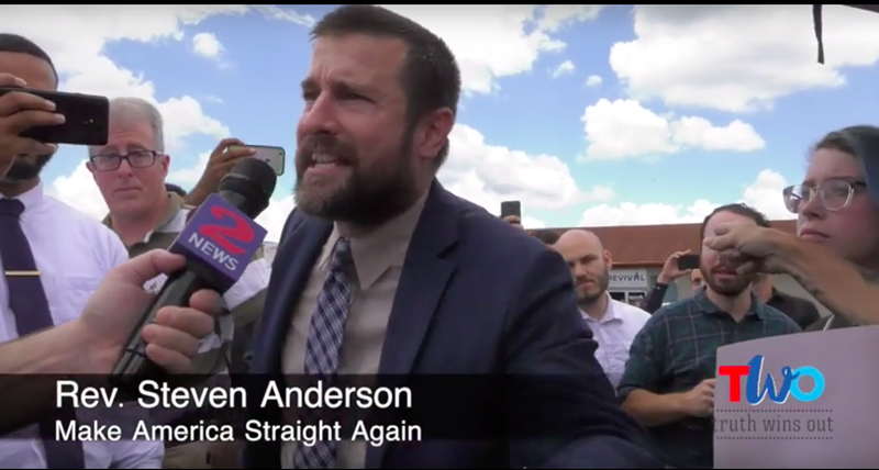 Steven Anderson at a Make America Straight Again conference.
