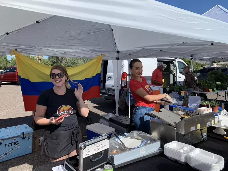 Image: The Antojito Colombiano team: Kristen Cordova and Tatiana Quintero.