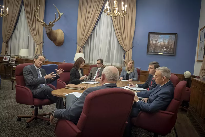 Image: EPA air quality boss Bill Wehrum (gesturing) has extremely close ties with an industry group that lobbies to roll back air-quality regulations.