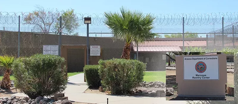 Image: The Maricopa Re-Entry Center in north Phoenix.