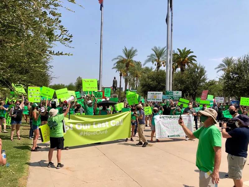 Image: The second Not Our Last Call Rally will include a march to the Arizona Department of Health Services today.